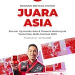 Juara Runner Up Asia Oceania Motorcycle Technician