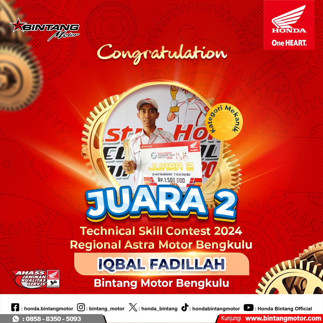Juara 2 AHTSCR 2024 Bengkulu Iqbal Fadillah