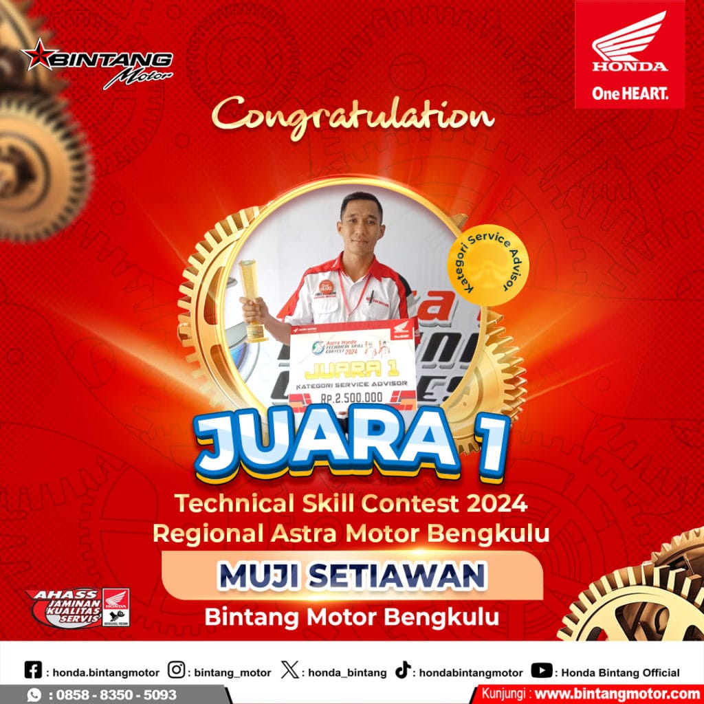 Juara 1 AHTSCR 2024 Bengkulu Muji Setiawan