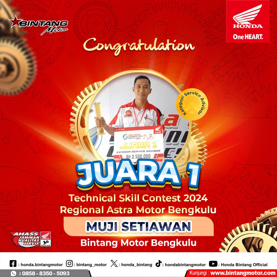 Juara 1 AHTSCR 2024 Bengkulu Muji Setiawan