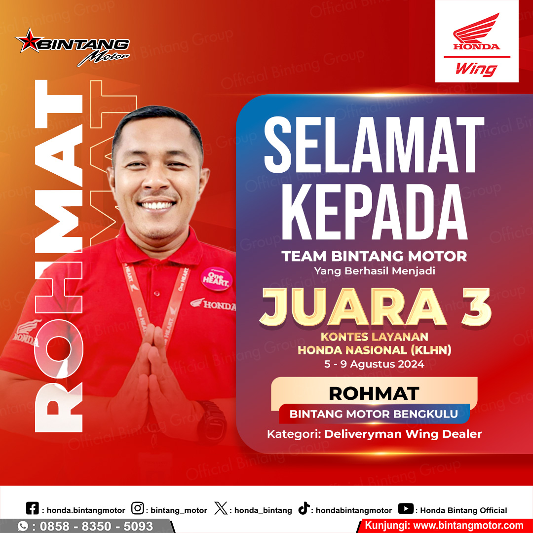 Juara 3 Deliveryman Wing Dealer Rohmat 2024