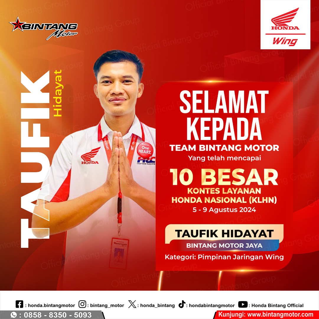 10 Besar Pimpinan Jaringan Wing Taufik Hidayat 2024