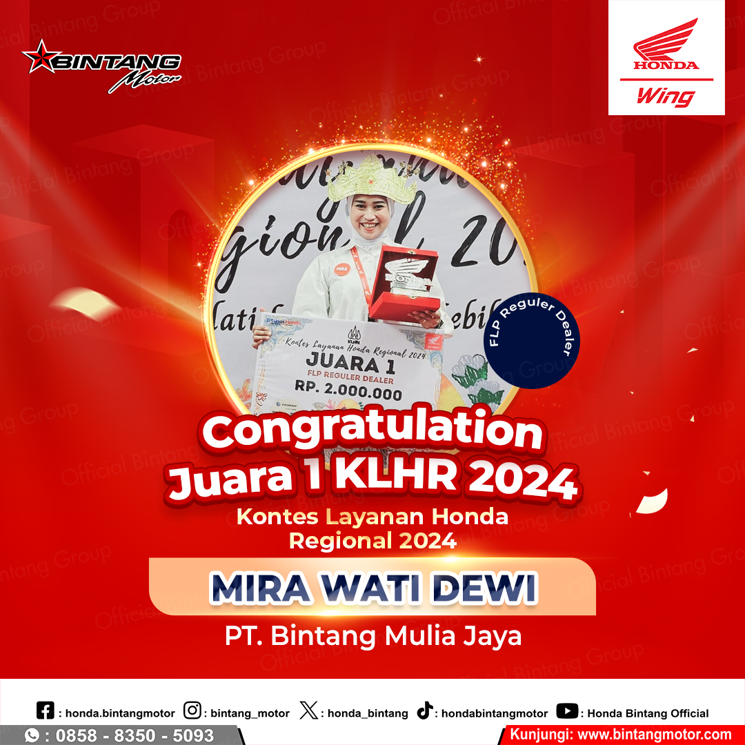 Juara 1 KLHR 2024 Mira Wati Dewi FLP Reguler Dealer