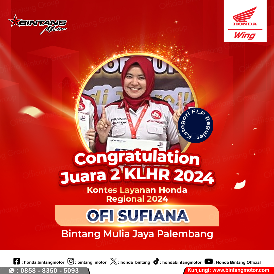 Juara 2 KLHR 2024 Ofi Sufiana FLP Reguler Dealer