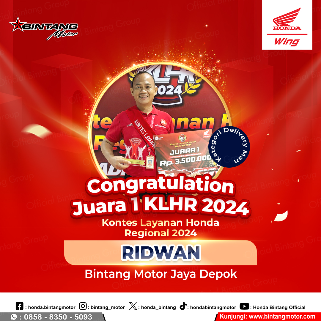 Juara 1 KLHR 2024 Ridwan Delivery Man