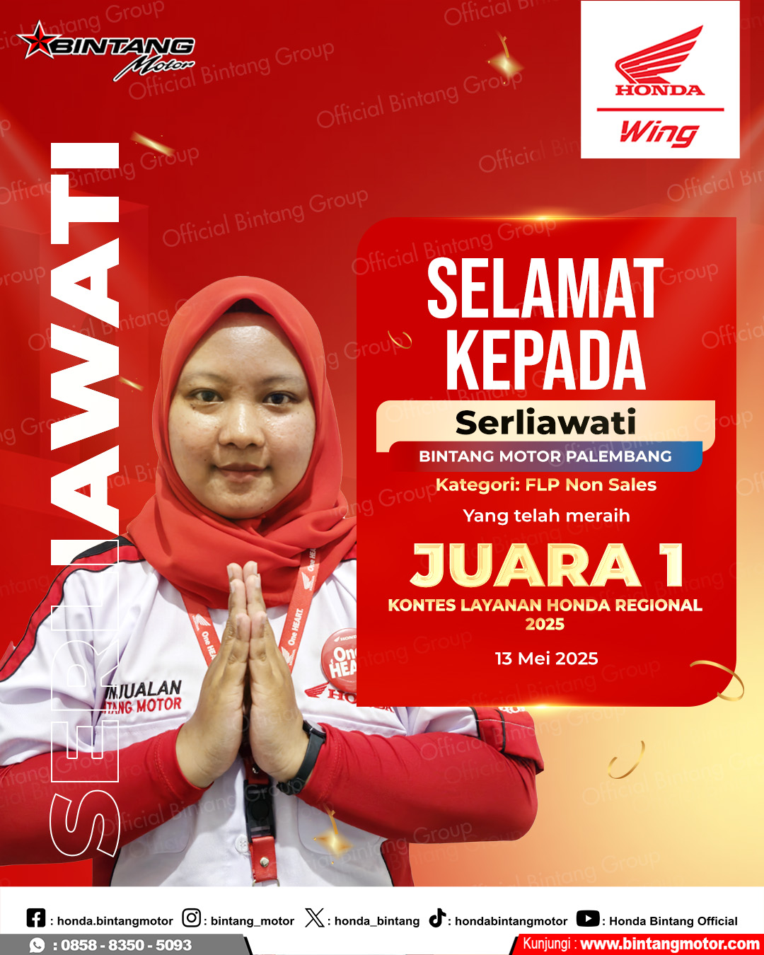 Juara 1 KLHR 2025 Serliawati FLP Non Sales