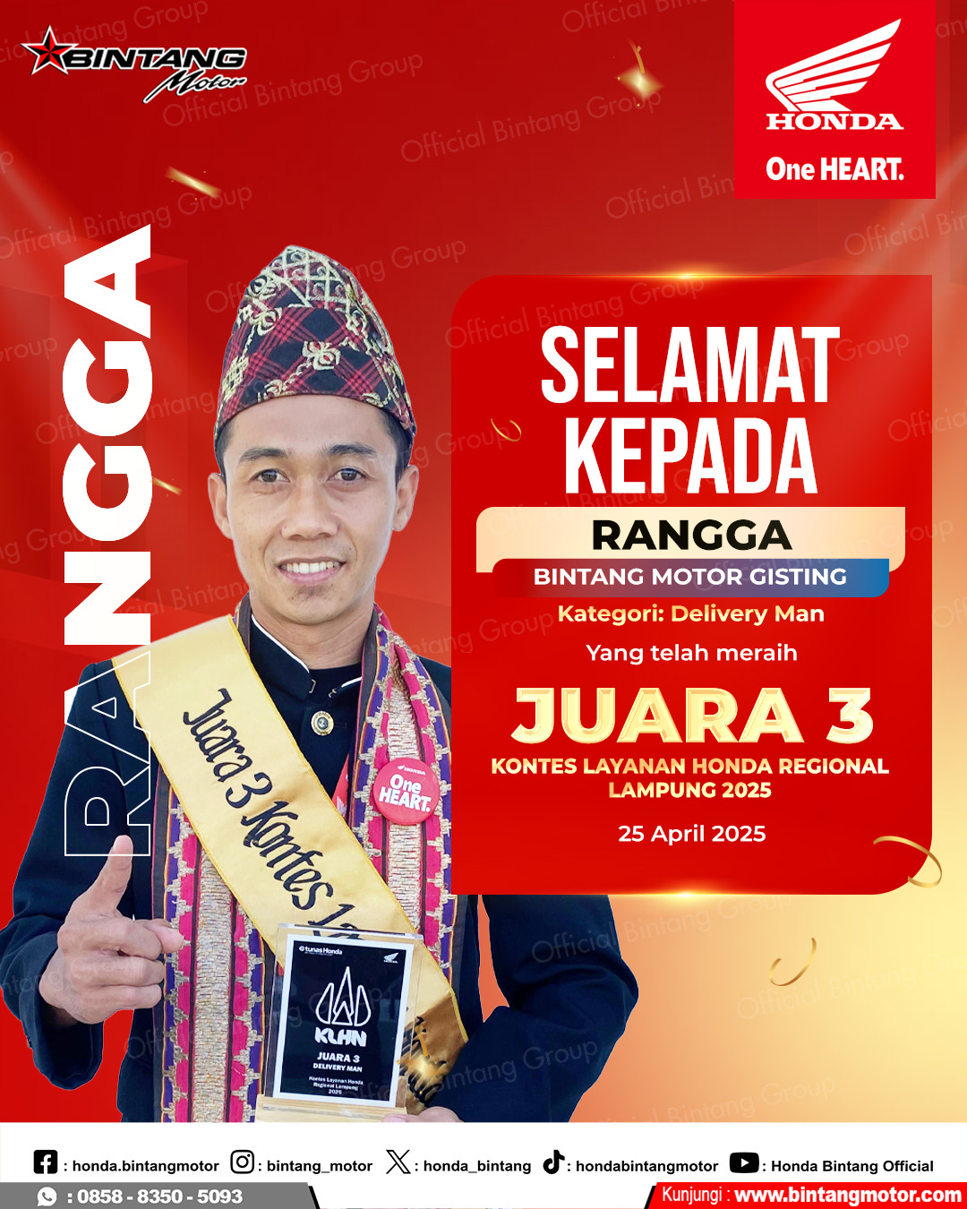 Juara 3 KLHR 2025 Rangga Delivery Man