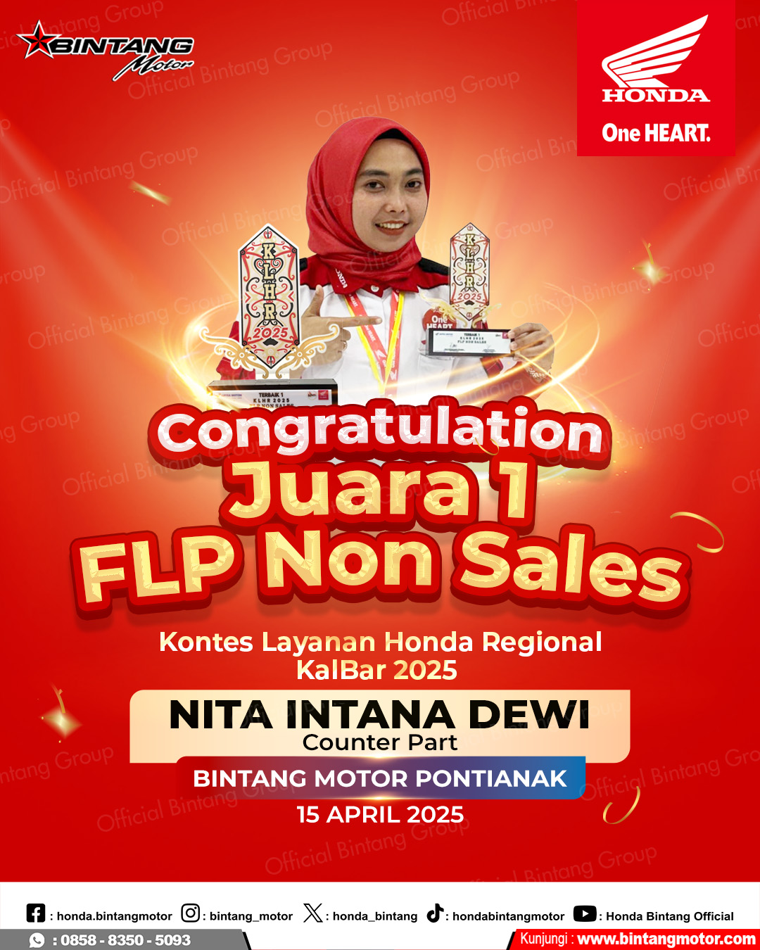 Juara 1 KLHR 2025 Nita Intana Dewi FLP Non Sales