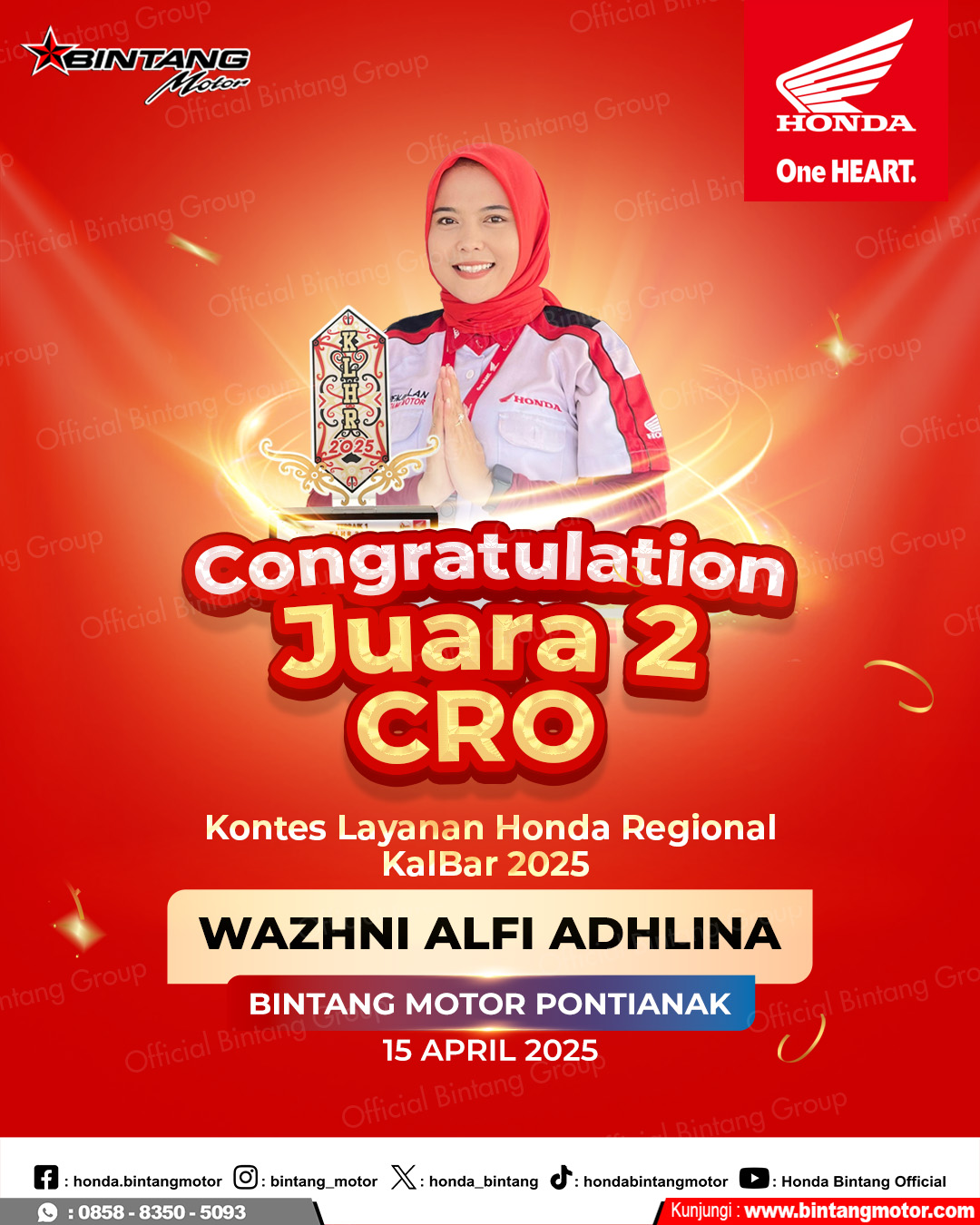 Juara 2 KLHR 2025 Wazhni Alfi Adhlina CRO