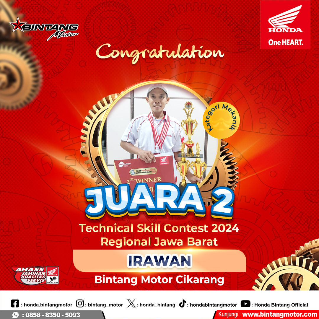 Juara 2 KLHR 2024 Irawan Technical Skill Kontes