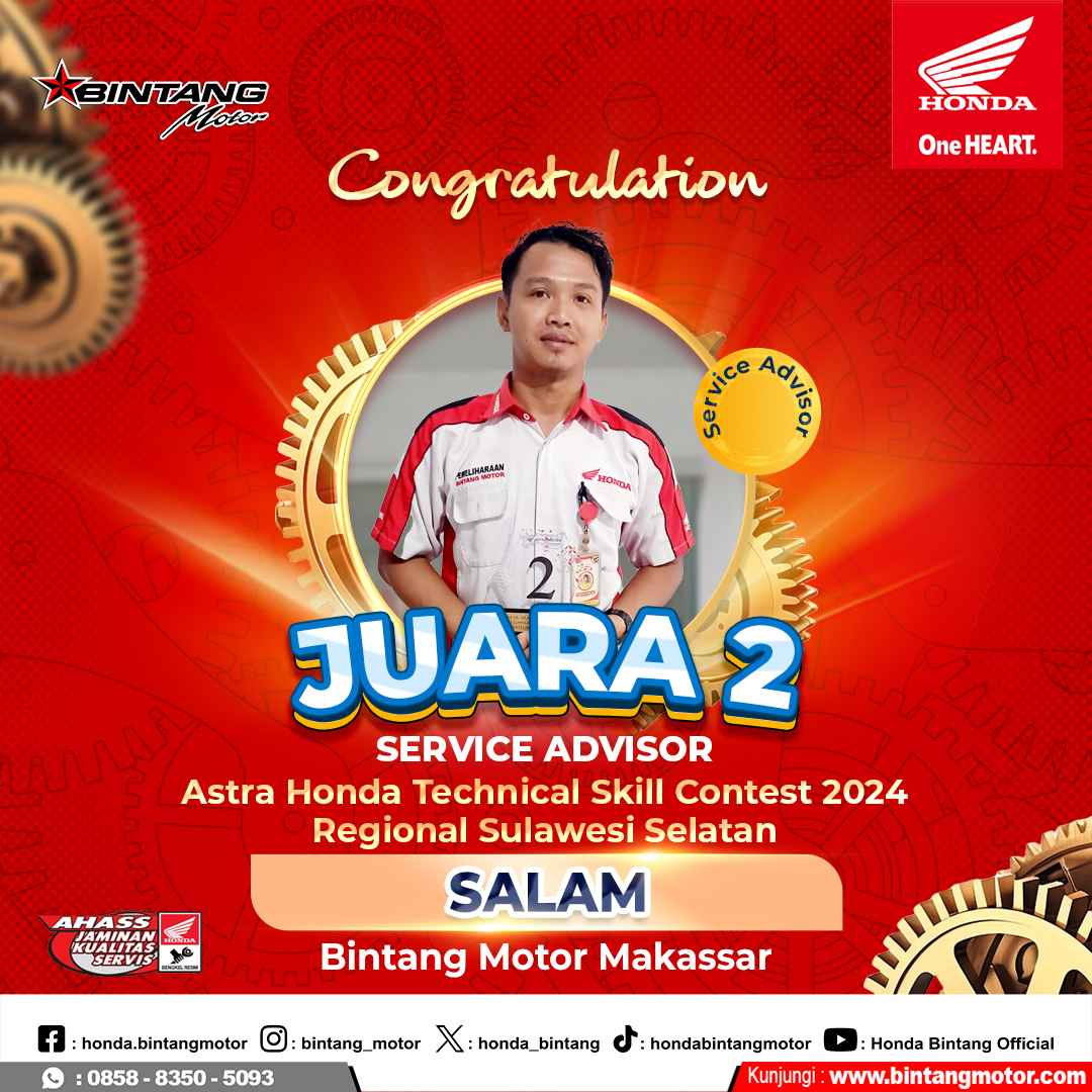 Juara 2 AHTSC 2024 Salam Bintang Motor Makassar