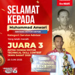 Juara 3 AHMTSC 2025 Muhammad Anwari Bintang Motor Depok