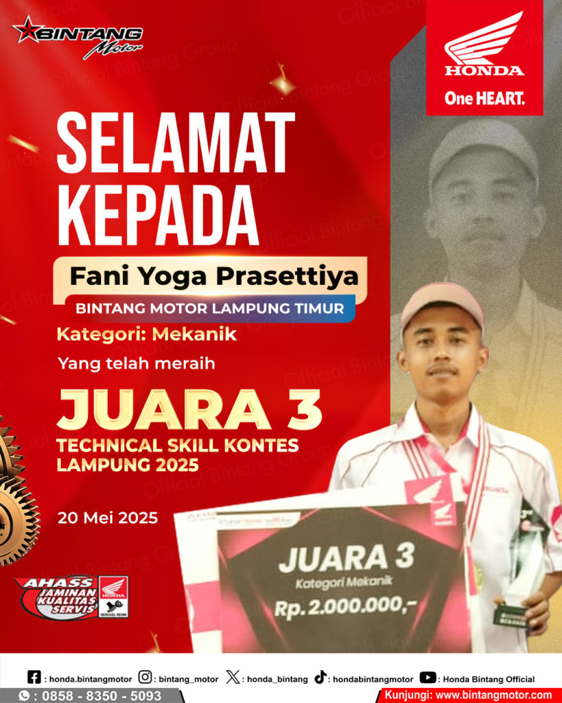 Juara 3 AHMTSC 2025 Fani Yoga P Bintang Motor Lampung Timur