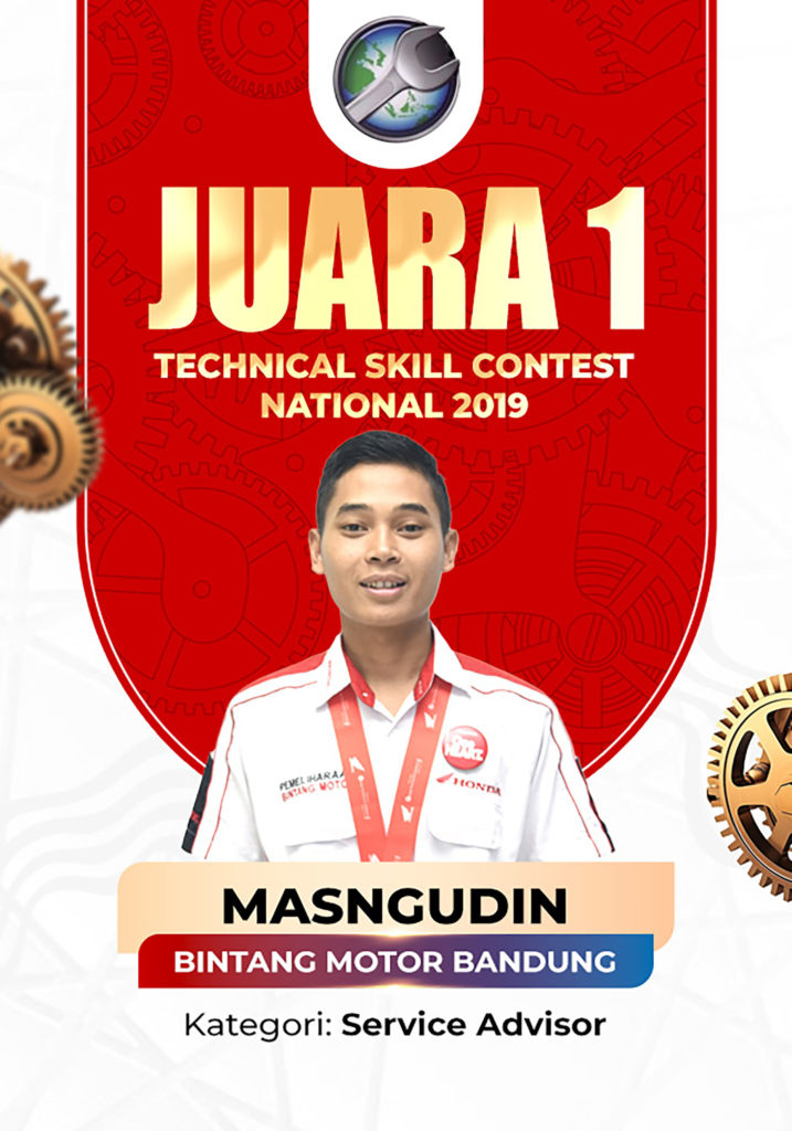 Juara 1 Technical Skill 2019 Masngudin Service Advisor